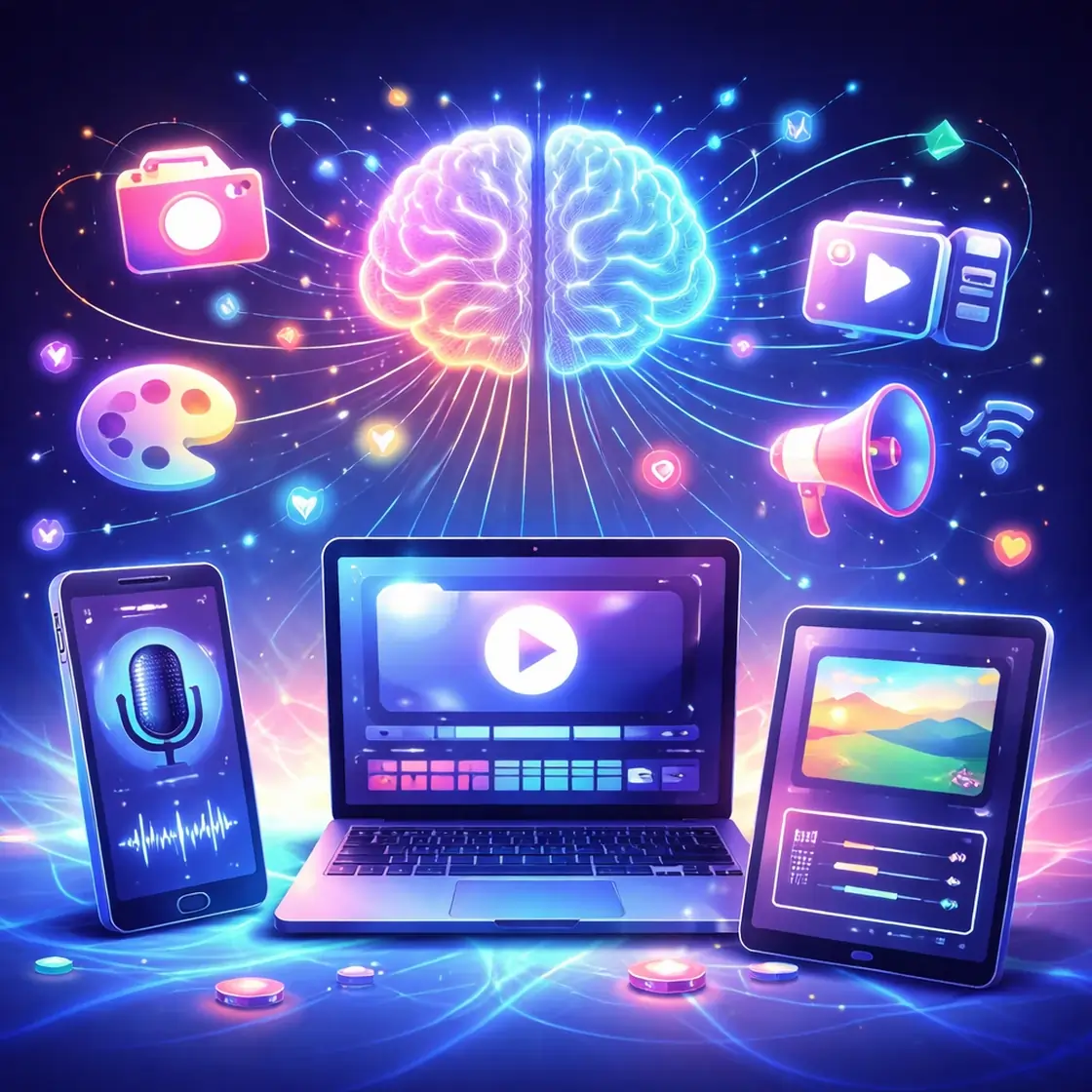 Herramientas de IA gratuitas para crear videos, imágenes y audios en minutos