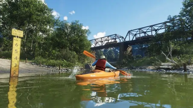 Exploración en kayak dentro de los ambientes naturales de GTA 6