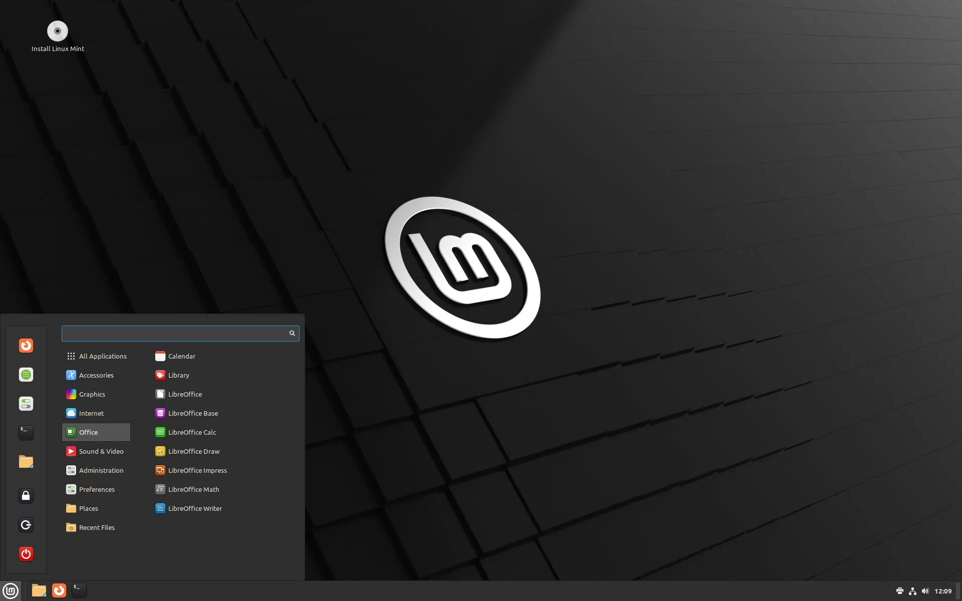 Interfaz Linux Mint 22.1